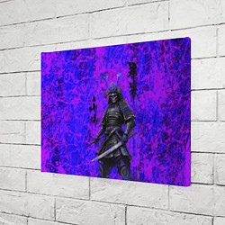 Холст прямоугольный Призрак самурай - неоновые краски, цвет: 3D-принт — фото 2
