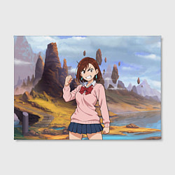 Холст прямоугольный Сиратори Айра злая - Дандадан, цвет: 3D-принт — фото 2