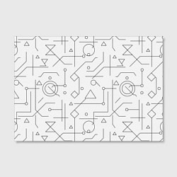 Холст прямоугольный Техно-Геометрия на белое, цвет: 3D-принт — фото 2