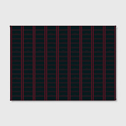 Холст прямоугольный Color dark cage red stripes, цвет: 3D-принт — фото 2