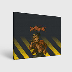 Холст прямоугольный XXXTentacion с микрофоном в аниме стиле, цвет: 3D-принт