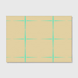 Холст прямоугольный Color beige green stripes, цвет: 3D-принт — фото 2