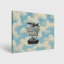 Холст прямоугольный Небо наше земля будет нашей ВДВ, цвет: 3D-принт