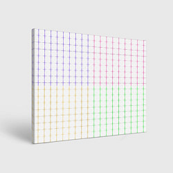 Холст прямоугольный Color white multicolored stripes, цвет: 3D-принт