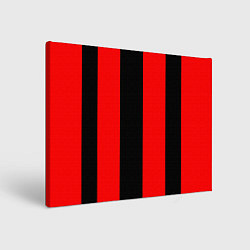 Холст прямоугольный Color red and black, цвет: 3D-принт