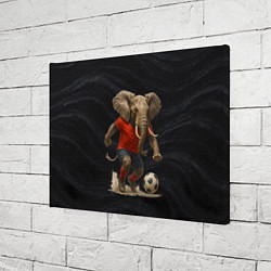 Холст прямоугольный Слон футболист, цвет: 3D-принт — фото 2
