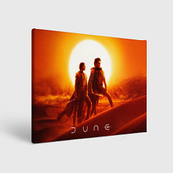Холст прямоугольный Пол Атрейдес и Чани Dune part two, цвет: 3D-принт