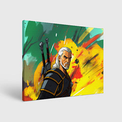Холст прямоугольный Ведьмак в аниме стиле, цвет: 3D-принт