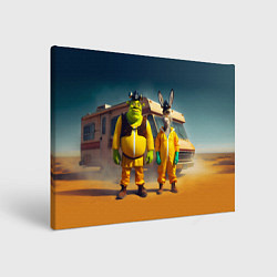 Холст прямоугольный Шрек и Данки пустились во все тяжкие, цвет: 3D-принт