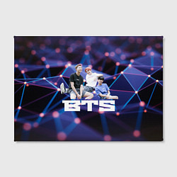 Холст прямоугольный BTS фиолетовый полигон, цвет: 3D-принт — фото 2