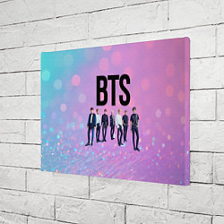 Холст прямоугольный BTS розовый боке, цвет: 3D-принт — фото 2