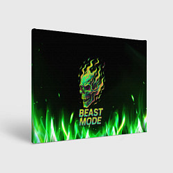 Холст прямоугольный Режим зверя огненный череп, цвет: 3D-принт