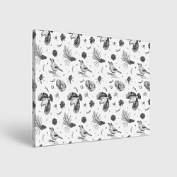 Холст прямоугольный Сойка в Бузулукском бору, цвет: 3D-принт