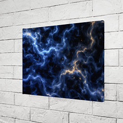 Холст прямоугольный Космическая дымка со свечением чёрно-синий, цвет: 3D-принт — фото 2