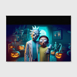 Холст прямоугольный Rick with Morty - halloween night, цвет: 3D-принт — фото 2