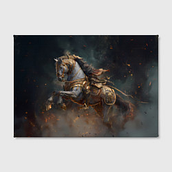 Холст прямоугольный Лошадь в золотых подвесках, цвет: 3D-принт — фото 2