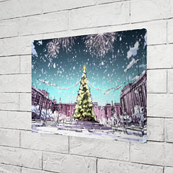 Холст прямоугольный Москва - новогодний салют, цвет: 3D-принт — фото 2