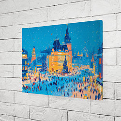 Холст прямоугольный Московские новогодние каникулы, цвет: 3D-принт — фото 2