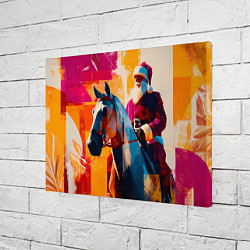 Холст прямоугольный Дед Мороз на коне, цвет: 3D-принт — фото 2