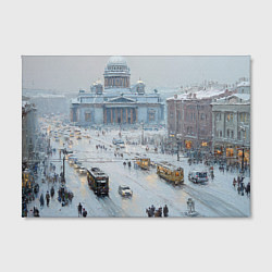 Холст прямоугольный Новогодняя улица Питера, цвет: 3D-принт — фото 2