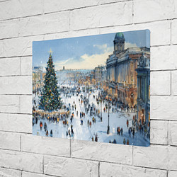 Холст прямоугольный Новогодние гуляния в Питере, цвет: 3D-принт — фото 2