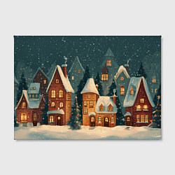 Холст прямоугольный Сказочный Новогодний городок, цвет: 3D-принт — фото 2