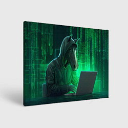 Холст прямоугольный Конь хакер, цвет: 3D-принт