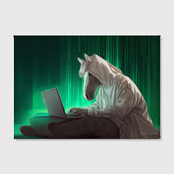 Холст прямоугольный Хакер лошадь, цвет: 3D-принт — фото 2