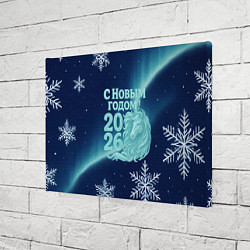 Холст прямоугольный С новым годом 2026 - лошадь, цвет: 3D-принт — фото 2