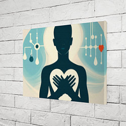 Холст прямоугольный Сердце донора, цвет: 3D-принт — фото 2