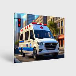 Холст прямоугольный Машина скорой помощи, цвет: 3D-принт