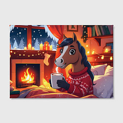 Холст прямоугольный Лошадка зимним вечером, цвет: 3D-принт — фото 2