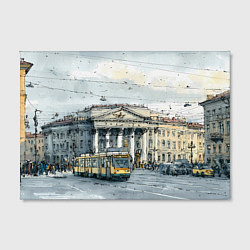 Холст прямоугольный Зимняя улица Санкт-Петербурга, цвет: 3D-принт — фото 2