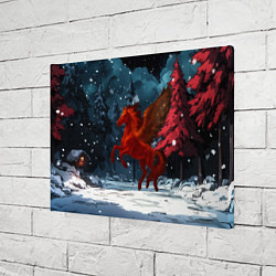 Холст прямоугольный Огненная лошадь с крыльями, цвет: 3D-принт — фото 2