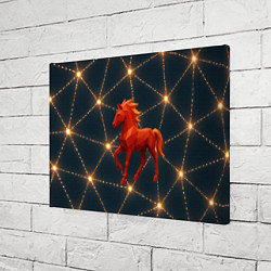 Холст прямоугольный Объемная геометрическая лошадка 2026, цвет: 3D-принт — фото 2
