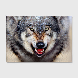 Холст прямоугольный Взгляд волка, цвет: 3D-принт — фото 2