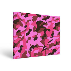 Картина прямоугольная Камуфляж: розовый/коричневый