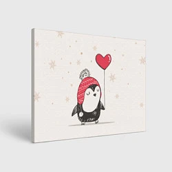 Картина прямоугольная Влюбленный пингвин