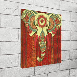 Холст квадратный Индийский слон, цвет: 3D-принт — фото 2