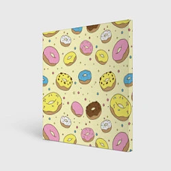 Картина квадратная Сладкие пончики