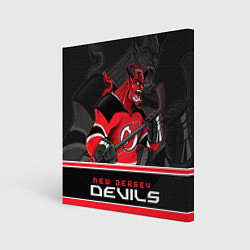 Холст квадратный New Jersey Devils, цвет: 3D-принт