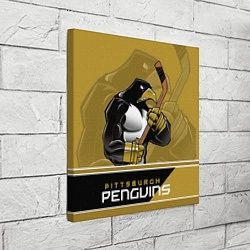 Холст квадратный Pittsburgh Penguins, цвет: 3D-принт — фото 2