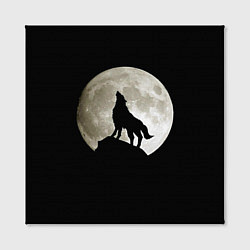 Холст квадратный Moon Wolf, цвет: 3D-принт — фото 2