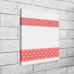 Холст квадратный Славянский орнамент (на белом), цвет: 3D-принт — фото 2
