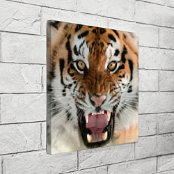 Холст квадратный Свирепый тигр, цвет: 3D-принт — фото 2