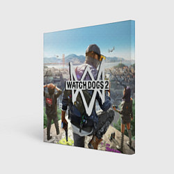 Холст квадратный Watch Dogs 2, цвет: 3D-принт