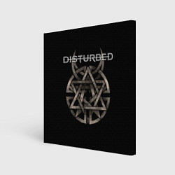 Холст квадратный Disturbed Logo, цвет: 3D-принт