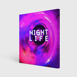 Холст квадратный Night life, цвет: 3D-принт
