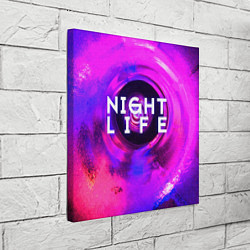 Холст квадратный Night life, цвет: 3D-принт — фото 2