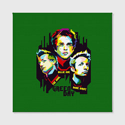 Холст квадратный Green Day: Trio, цвет: 3D-принт — фото 2